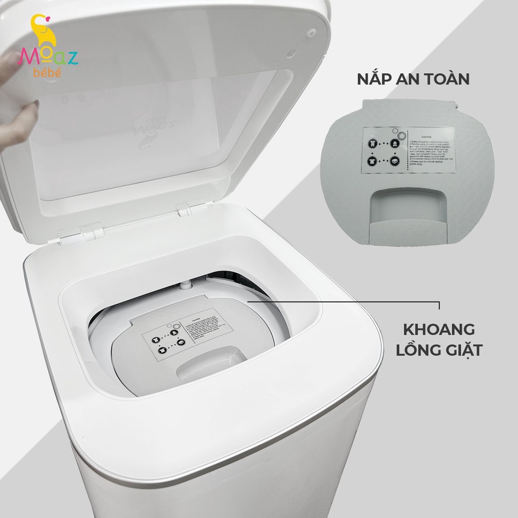 Máy giặt mini cao cấp có chế độ giặt nóng moaz bébé mb-036 bảo hành 12 tháng chính hãng