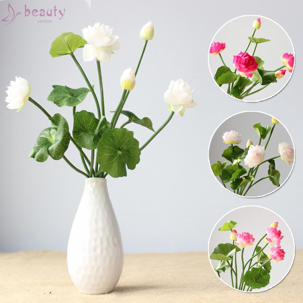 Hoa sen giả bằng lụa trang trí tiệc cưới