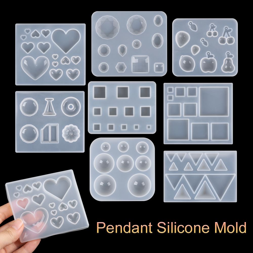 Khuôn Silicone Làm Bông Tai Hình Tam Giác DIY|Khuôn Làm Mặt Vòng cổ/Móc Khóa Bằng Epoxy Trong Suốt