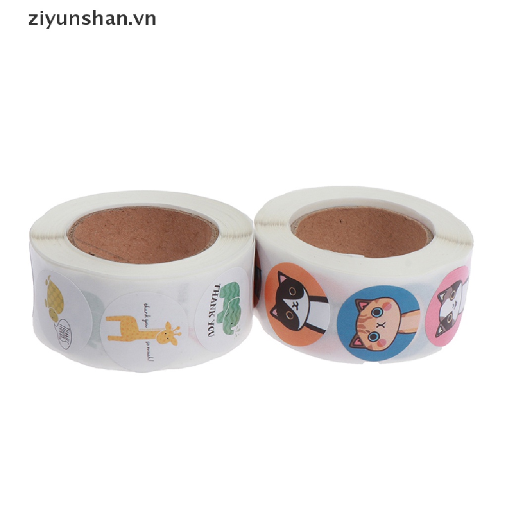 1 Cuộn 500 Miếng Dán Hình Động Vật Đục Lỗ Dễ Thương Cho Bé