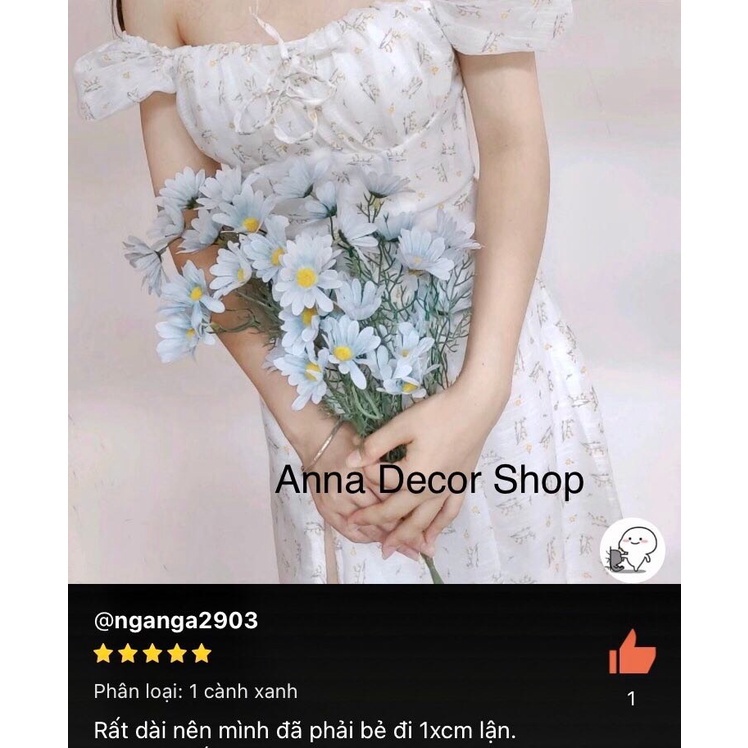 Cành Cúc Họa Mi Giả Siêu To 1 Cành 20 Bông - Dài 75cm Trang Trí Nhà Cửa, Decor Chụp Ảnh Siêu Đẹp