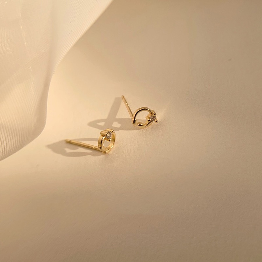 Đôi hoa tai mạ vàng 925 đính đá thời trang dành cho nữ