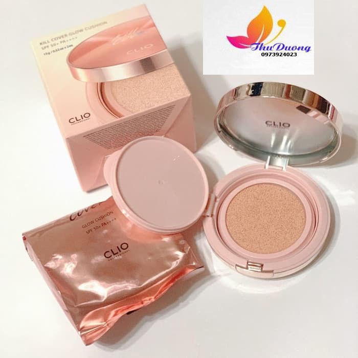 Set Phấn Nước Clio Kill Cover Glow Cushion SPF50+ Pa+++KÈM LÕI