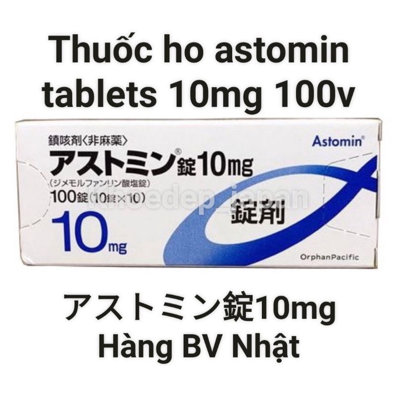 Viên Uống Hỗ Trợ Giảm Ho Astomin Tablets 10mg 100v Nhật Bản