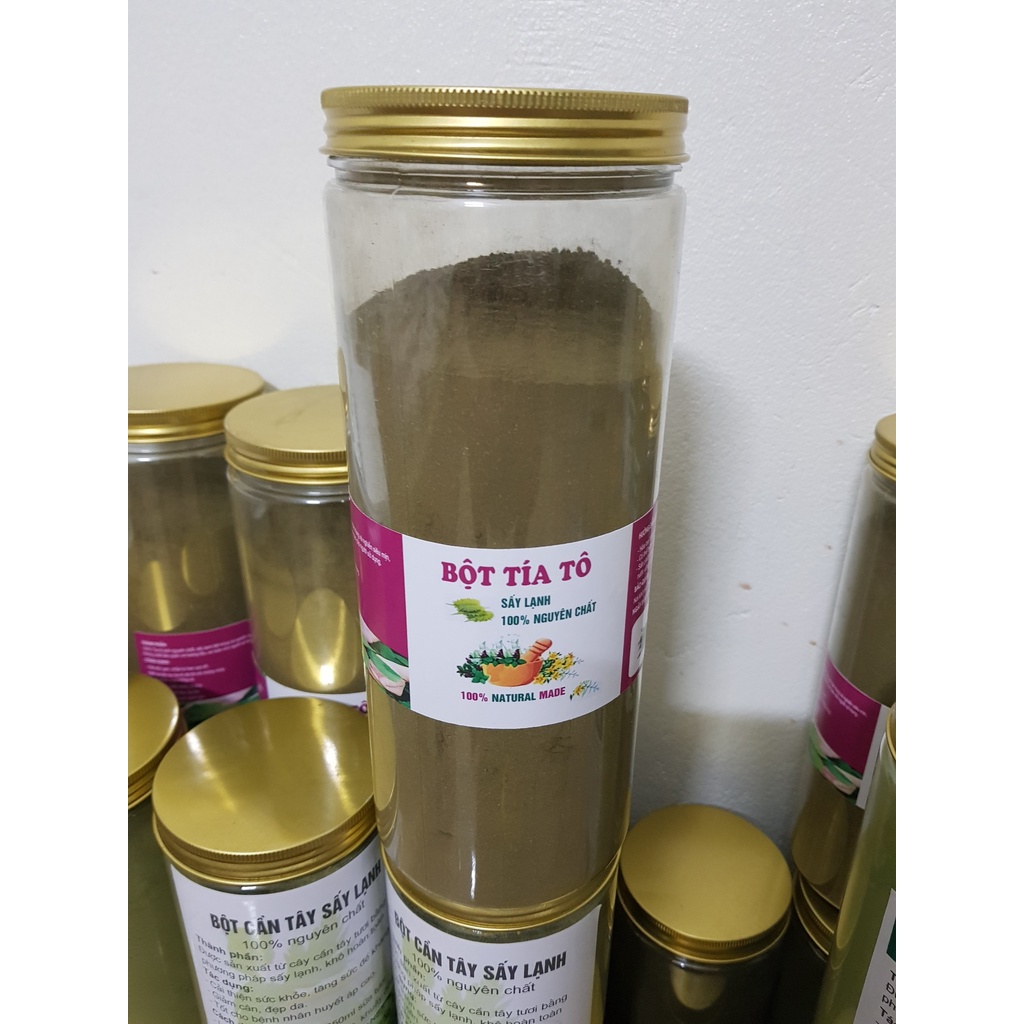 Bột tía tô sấy lạnh nguyên chất (Hộp sang trọng 500g), bột tía tô nguyên chất, hàng loại 1, chất lượng, uy tín