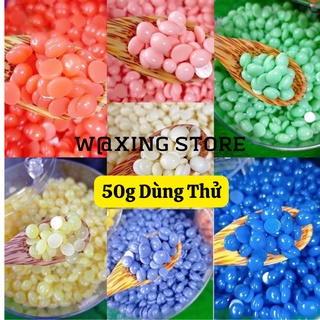 <Phân Loại Màu>Hạt sáp wax lông Hard Wax Bean gói 50g + tặng que gỗ