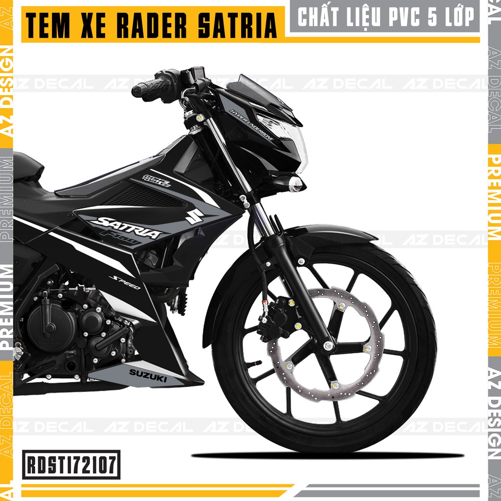 Tem Rời Xe Suzuki Raider/Satria F150 | RDST172107 | Nhiều Lựa Chọn Màu Decal, Chống Thấm, Chống Bay Màu