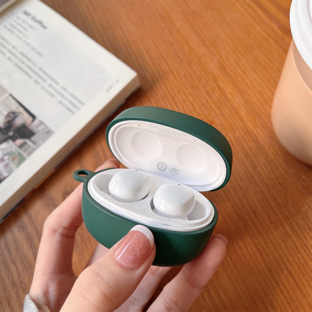 Vỏ Bảo Vệ Hộp Sạc Tai Nghe Bluetooth Không Dây Baseus Bowie E2 Màu Trơn Chống Sốc