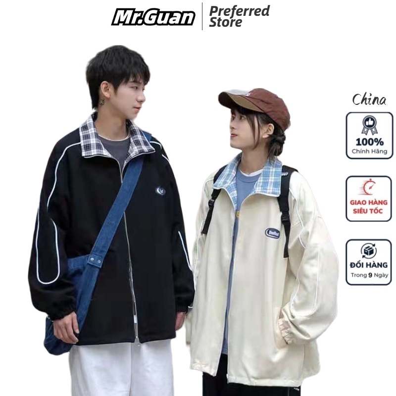 ┅▥Áo Khoác Hai Mặt Thời Trang Hàn Quốc Cá Tính Cho Cặp Đôi