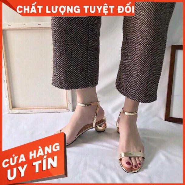 [ Thanh Lý Xả Kho] Sandal Nữ Gót Trứng Quai Trơn Hàng VNXK