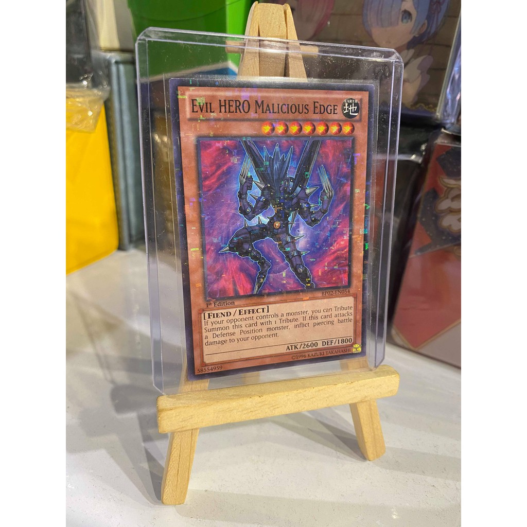 Lá bài thẻ bài Yugioh Evil HERO Malicious Edge – Mosaic Rare - Tặng bọc bài nhựa bảo quản