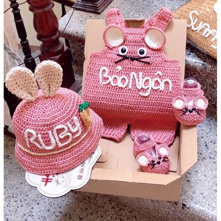 Sét yếm mũ giày cho bé trai bé gái cực cute