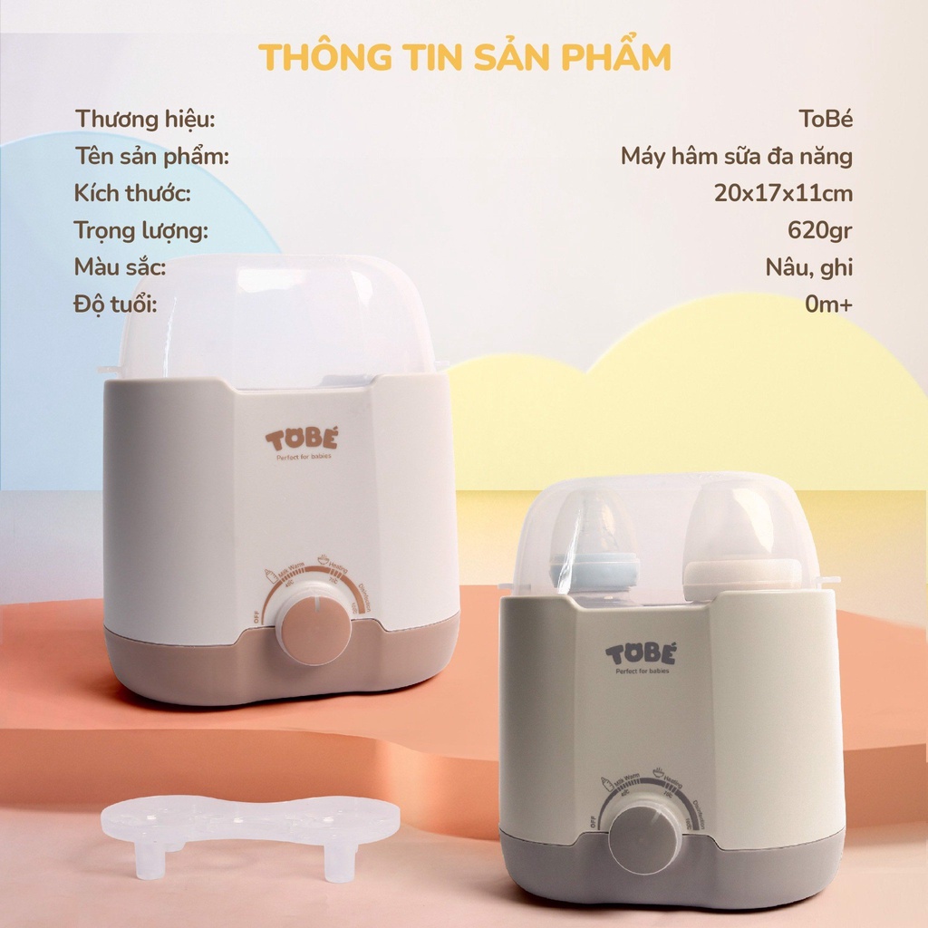 Máy Hâm Sữa Tiệt Trùng ToBé nhập khẩu Hàn Quốc tiết kiệm điện năng, giữ ấm hiệu quả