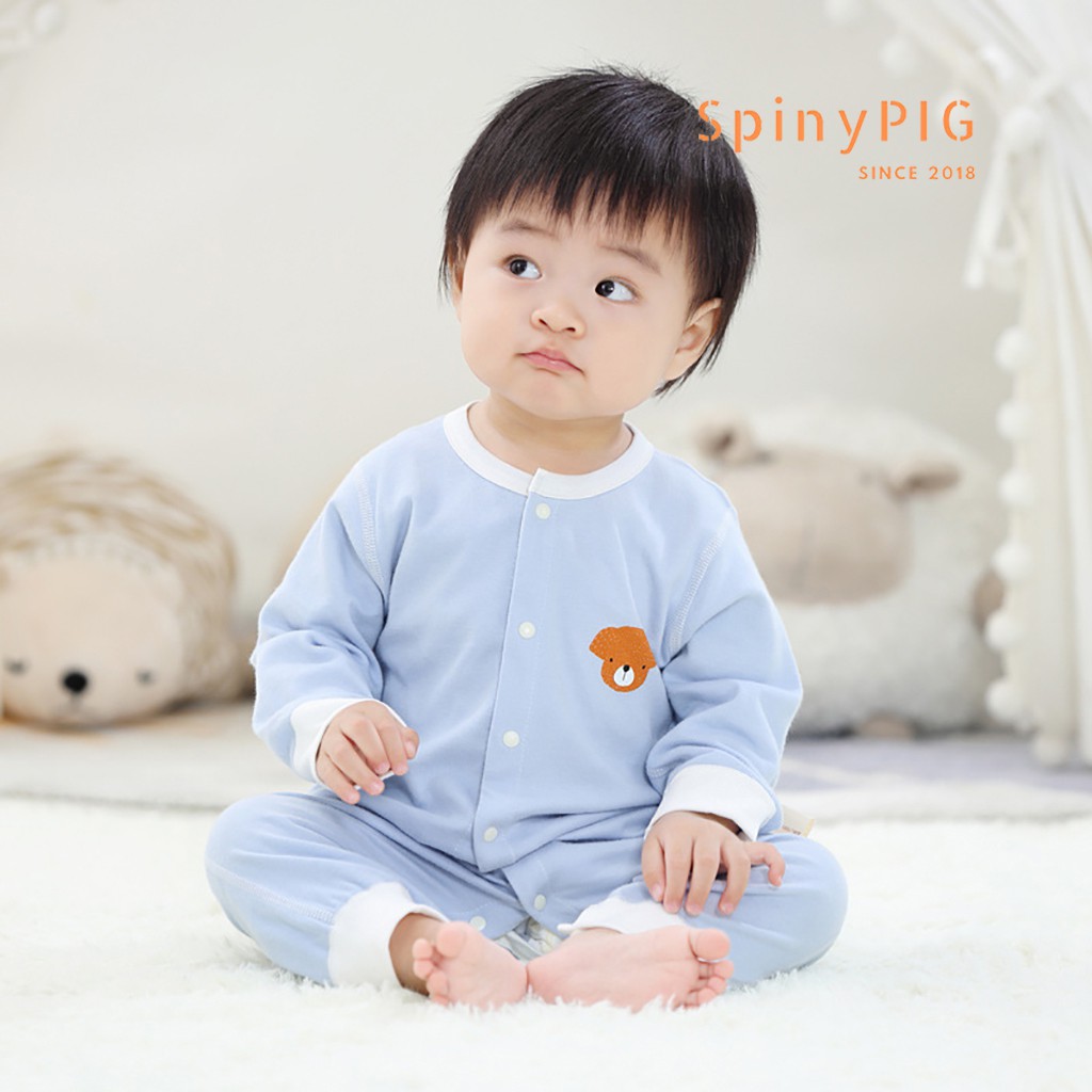 Bộ body cho bé 0-2 tuổi cotton dài tay thu đông có trần bông nhiều hoạ tiết cho bé trai bé gái