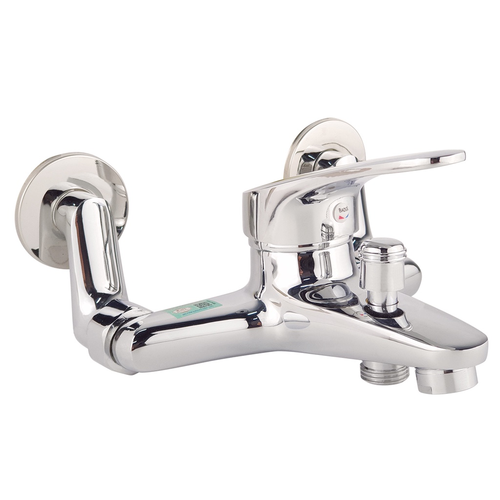 Củ sen nóng lạnh chân ngoài Đồng mạ Chrome Eurolife EL-6001 New (Trắng bạc)