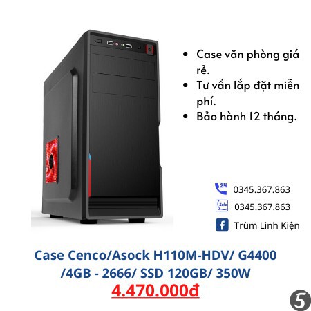 Bộ Case máy tính văn phòng giá chỉ từ 3tr. Cây lắp cài đặt theo yêu cầu. | BigBuy360 - bigbuy360.vn