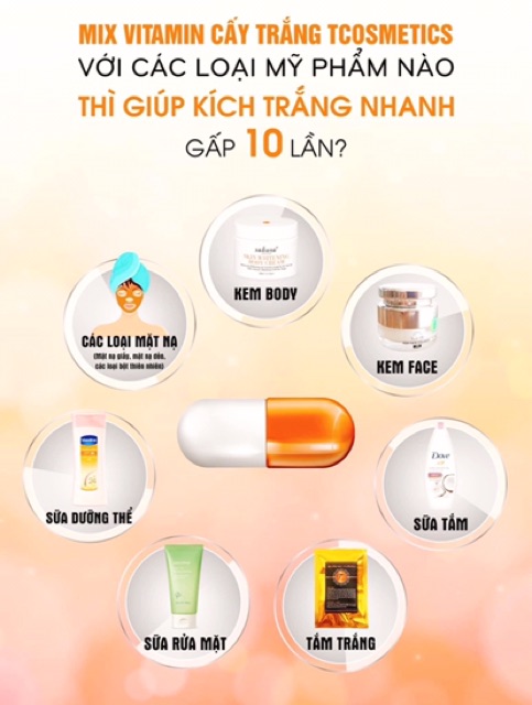 [COMBO 1000 VIÊN] VIÊN CẤY TRẮNG CẤP TỐC, TRẮNG NHANH GẤP 3-4 LẦN