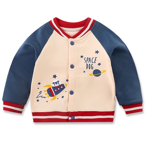 Áo khoác bé trai và bé gái Áo khoác đặt bom in hình dễ thương Áo khoác trẻ em mùa thu và mùa đông