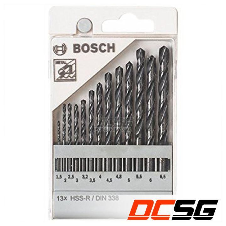 Bộ mũi khoan kim loại 1.5-6.5mm Hss-R Bosch 2608577349 (13 chi tiết/bộ)
