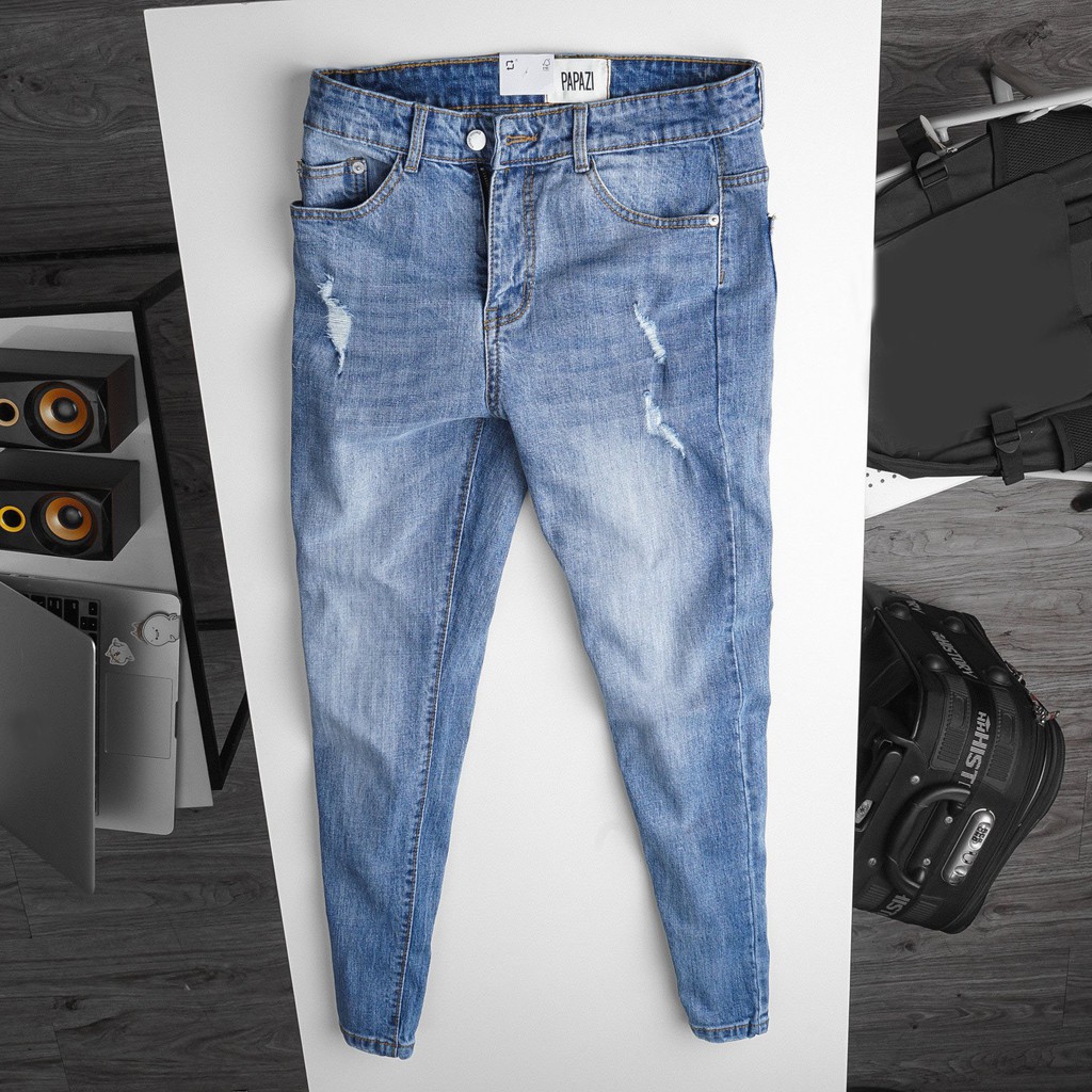 Quần Jean rách nhẹ Dáng vừa PAPAZI màu xanh diệu là sự kết hợp ngày hè hoàn hảo, nay đã trở lại với số lượng vô cùng có