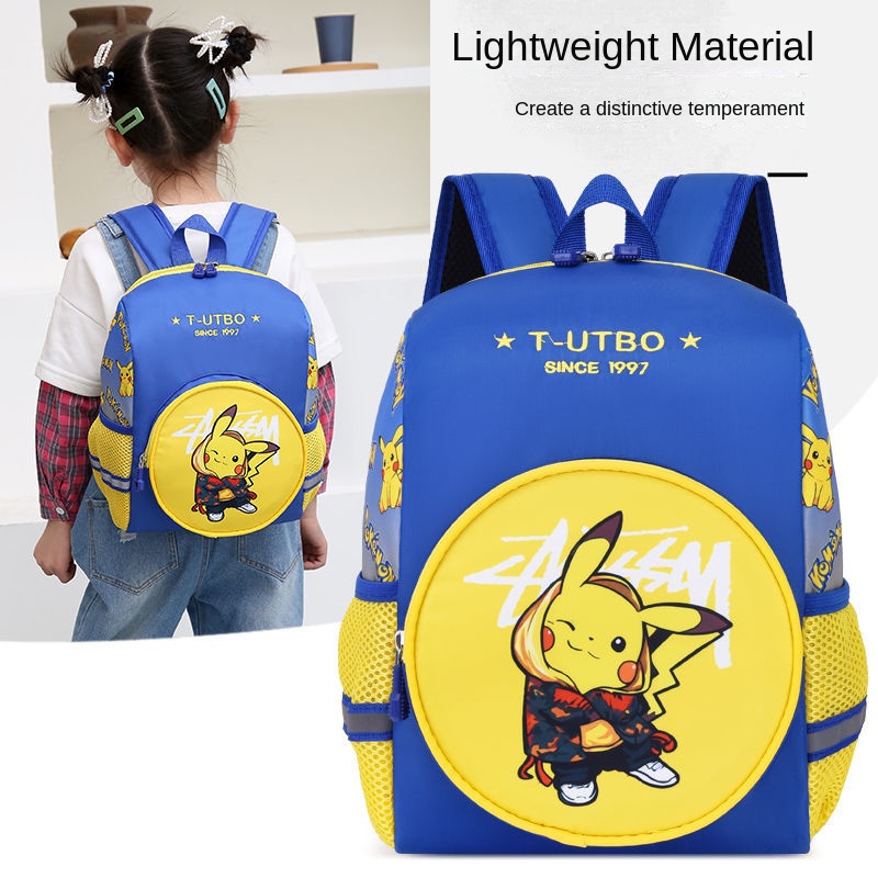 ♛Balo Đi Học Họa Tiết Hoạt Hình Pikachu Người Nhện Captain Barking Cho Bé