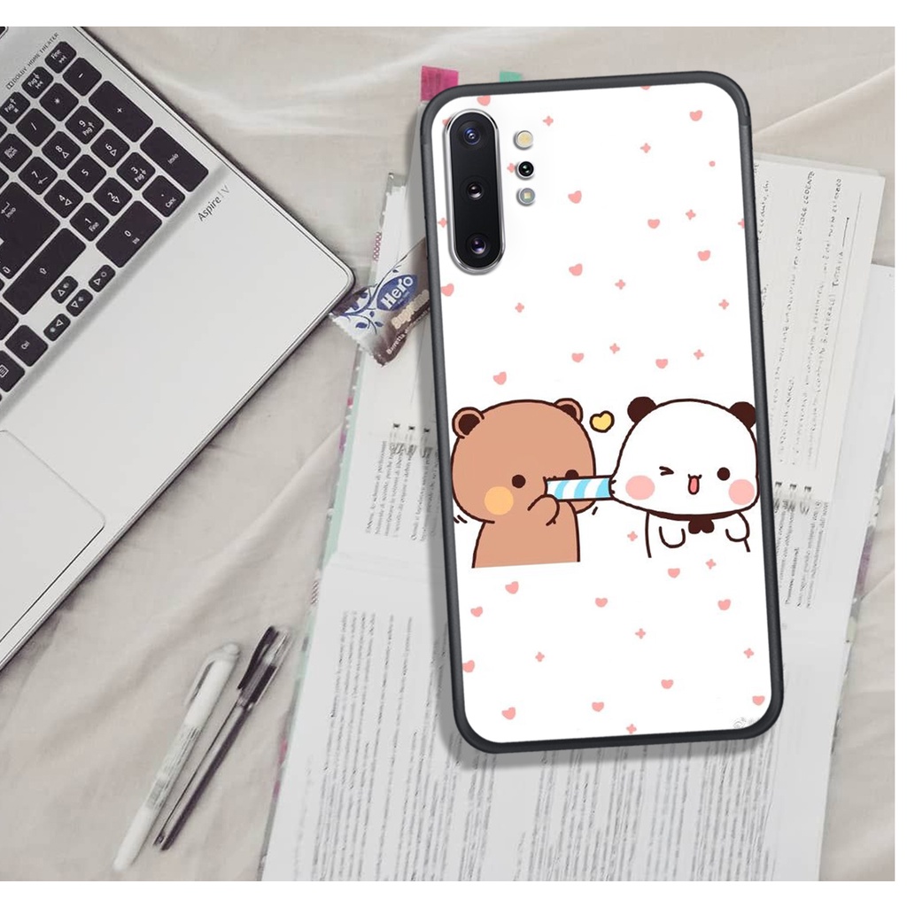 ỐP LƯNG SAMSUNG NOTE 10/NOTE 10 PLUS  ,  IN HÌNH GẤU MOCHI SIÊU ĐÁNG YÊU, NỀN CỰC ĐẸP.