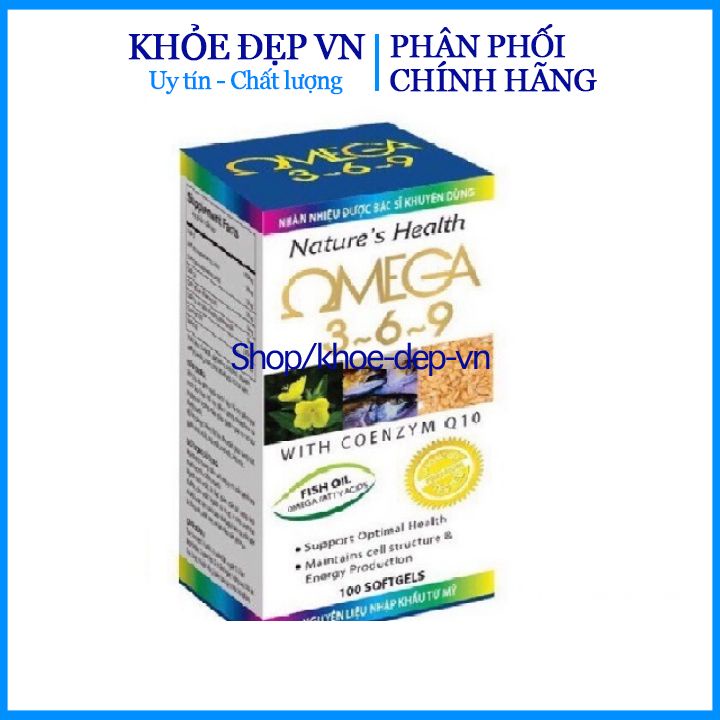 Omega 369 - Hộp 100 viên - Tăng cường dưỡng chất cho mắt giúp mắt sáng- Chuẩn BYT