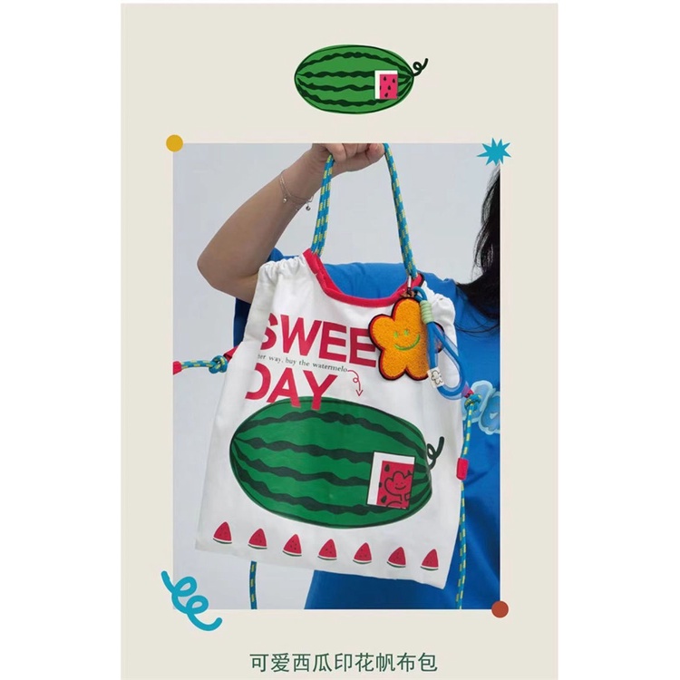 Túi Đeo Chéo Vải Canvas Thân Thiện Với Môi Trường Phong Cách Nhật Bản Dễ Thương Cho Nữ