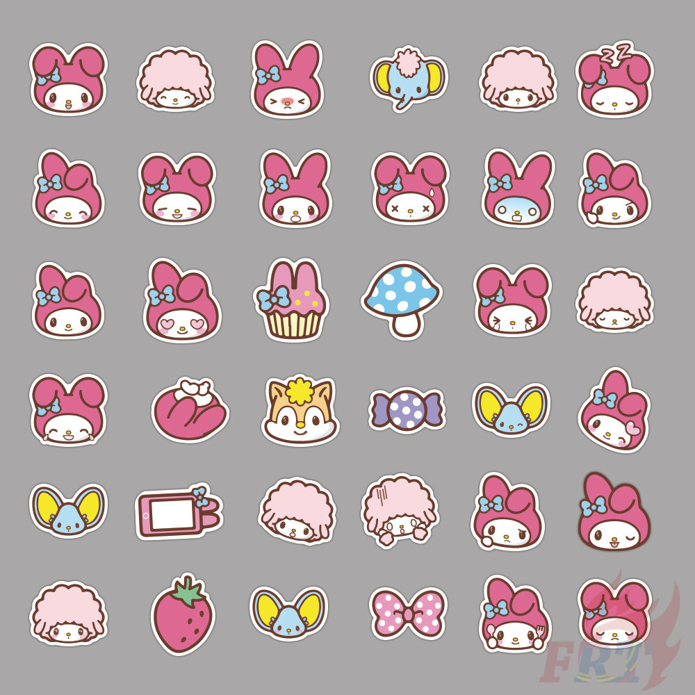 ❉ My Melody Series 01 - Sanrio Stickers ❉ 40Pcs/Set DIY Decals Stickers for Album Diary Laptop Scrapbooks Skateboard