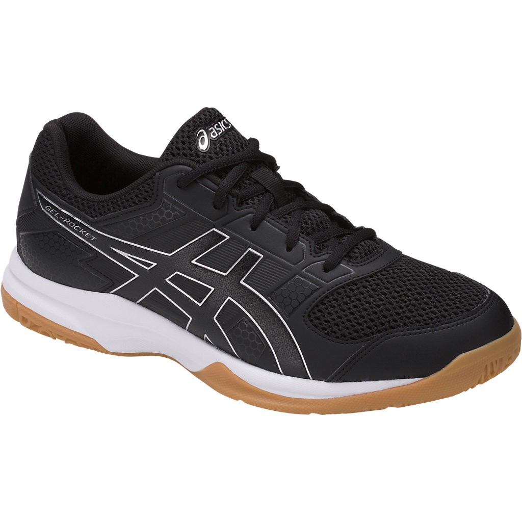 Giày cầu lông bóng chuyền big size Asics đen/xanh