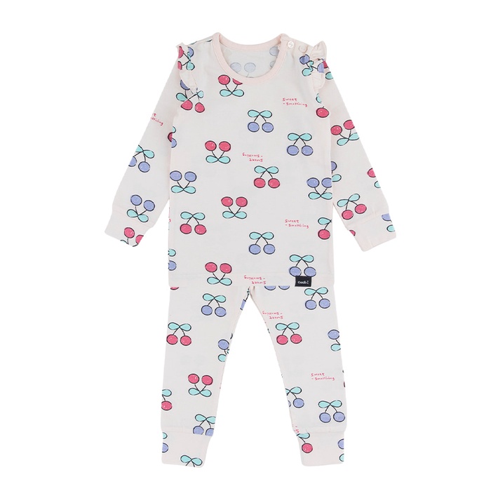 [100% HÀNG NHẬP TỪ HÀN VỀ, HÀNG CÓ SẴN] Bộ dài mẫu Cherry Vai Bèo hãng Cordii mã AB150 rất dễ thương