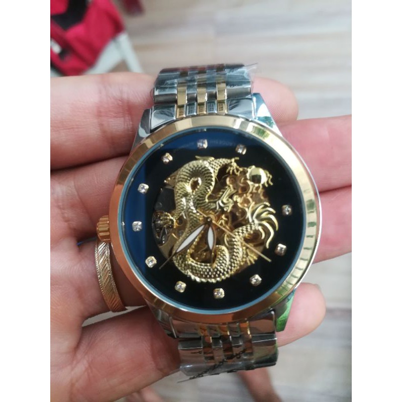 ĐỒNG HỒ NAM MÁY CƠ TEVISE 9006G MẶT RỒNG