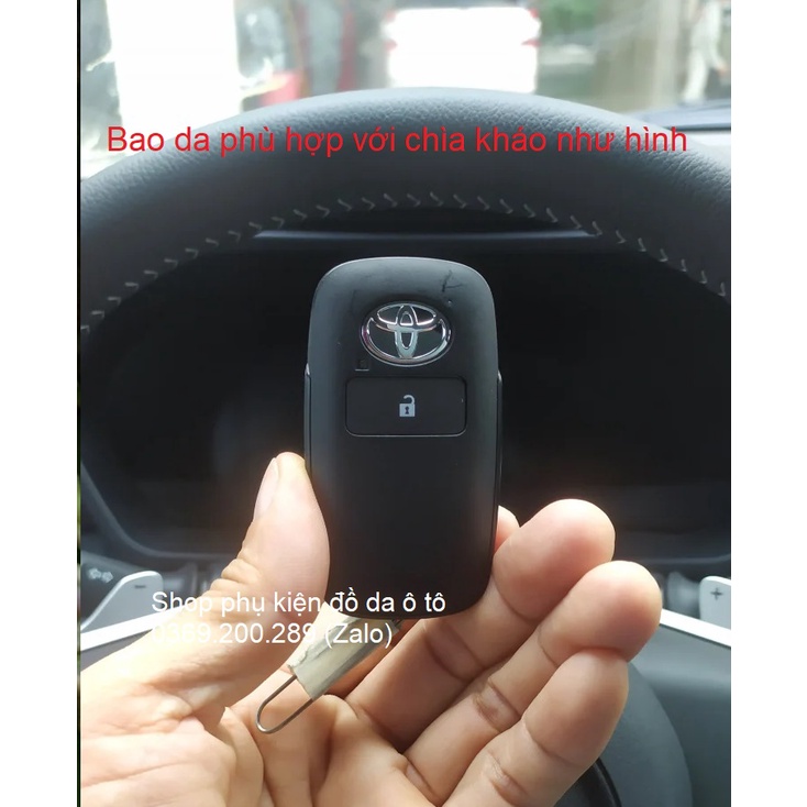Bọc da chìa khóa xe Toyota Raize, Veloz, Avanza, ốp bọc bao da chìa khóa Raize, Veloz, Avanza, có kèm tặng móc khóa