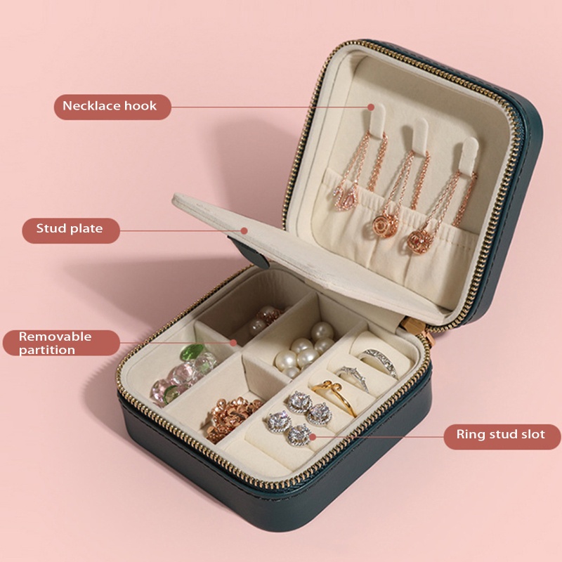 Hộp Đựng Trang Sức Nhẫn / Bông Tai Di Động Tiện Dụng Cho Nữ