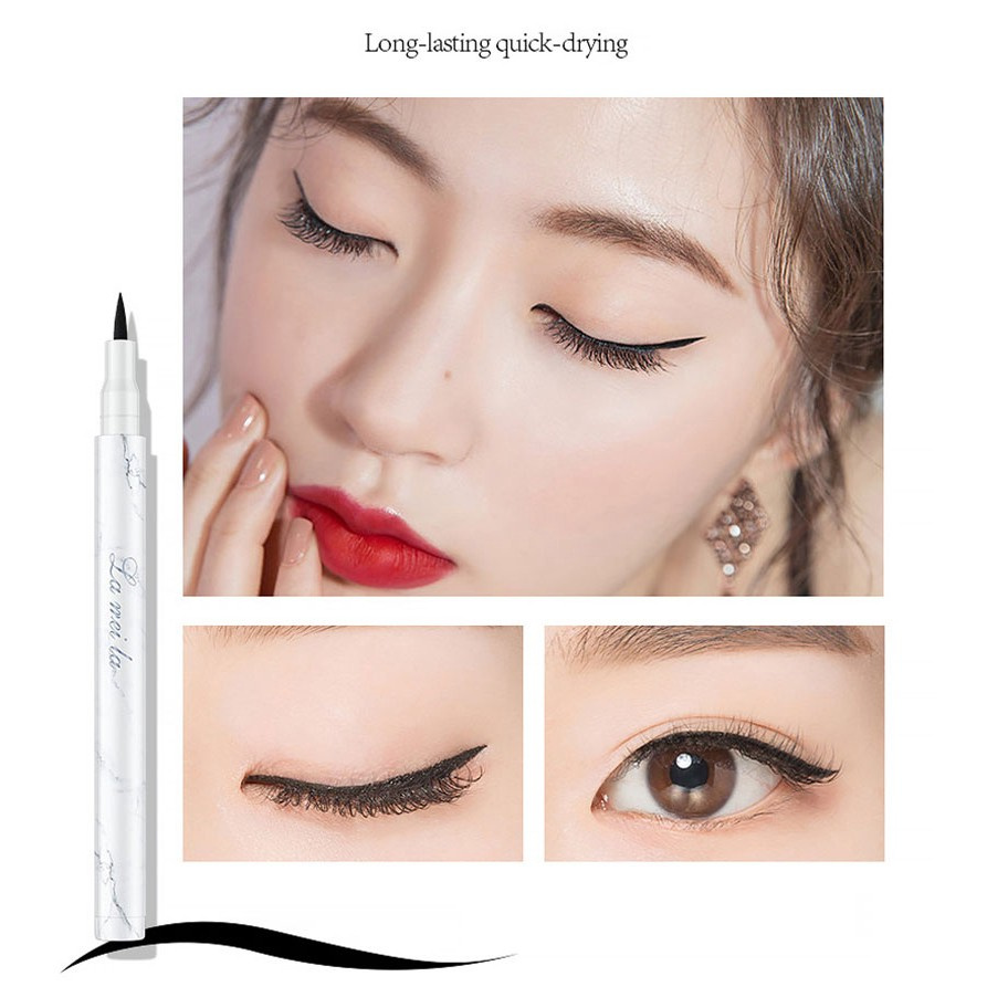 [Hàng mới về] Bút Kẻ Mắt Thiết Kế Vỏ Họa Tiết Đá Cẩm Thạch Chống Thấm Nước 24h