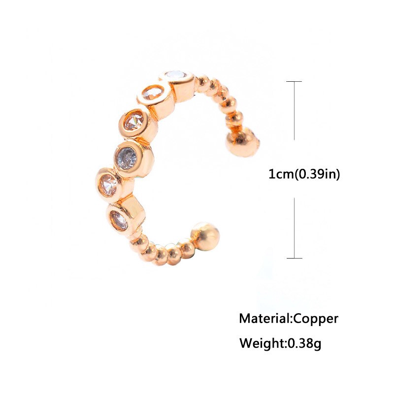 Khuyên vành tai đính đá phong cách Hàn Quốc cá tính thời trang