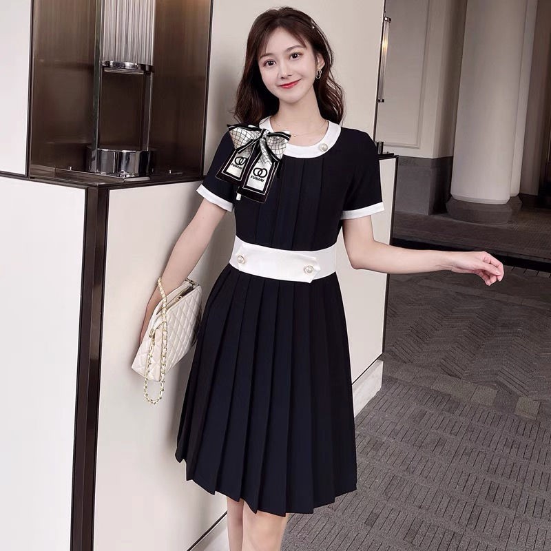 Đầm Polo cotton nữ 1 mảnh Váy tay ngắn 3 màuDNI