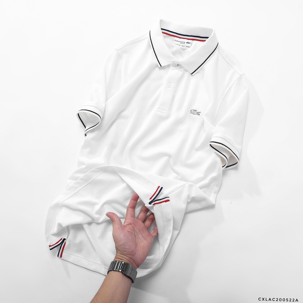 Áo thun polo nam xuất dư, chất vải cotton hạt pique cao cấp, form slim fit tôn dáng 9524