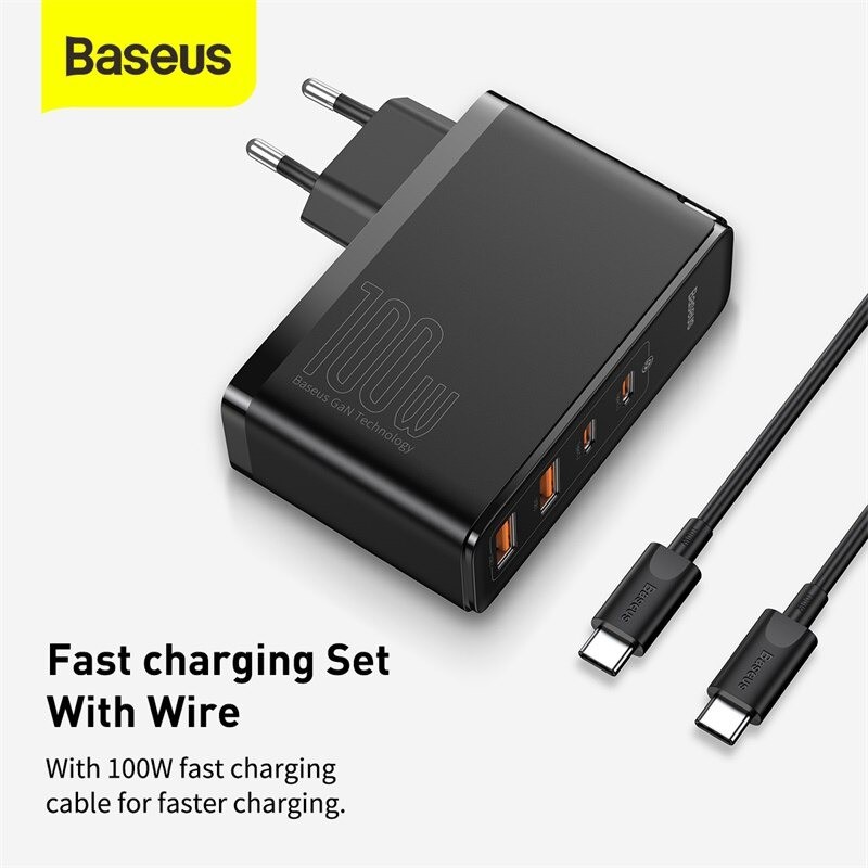 Bộ sạc nhanh đa năng Baseus GaN2 Pro Quick Charger 100W dùng cho Smartphone/ Tablet/ Macbook / Laptop