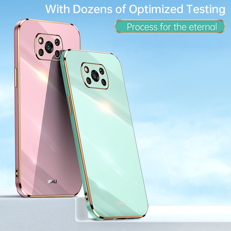 Ốp Điện Thoại Silicon Mềm Koosuk Khung Vuông Mạ Mịn Cho Poco X3 NFC M3 Pro Pocophone F3 GT