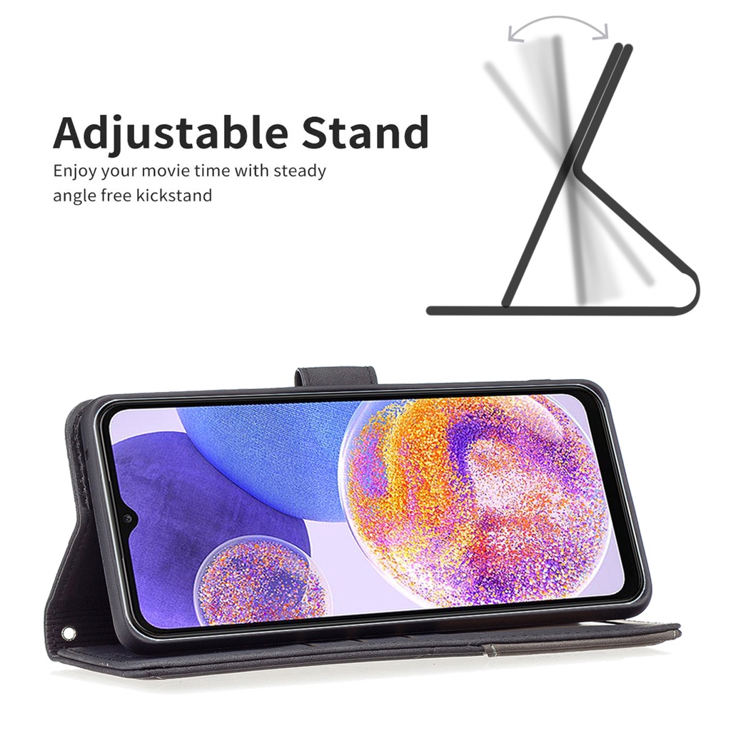 Bao Da PU Điện Thoại Nắp Lật Nam Châm Kiêm Ví Cho Samsung Galaxy A23 A33 A53 A73 5G A12/M12 A03 A32 A52 A52S 4G 5G