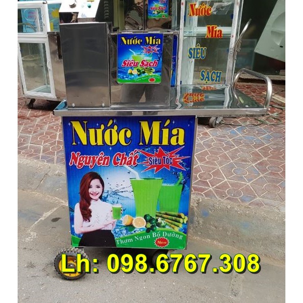 Máy ép nước mía bàn Inox, có bánh xe đẩy, ép khỏe, có bảo hành