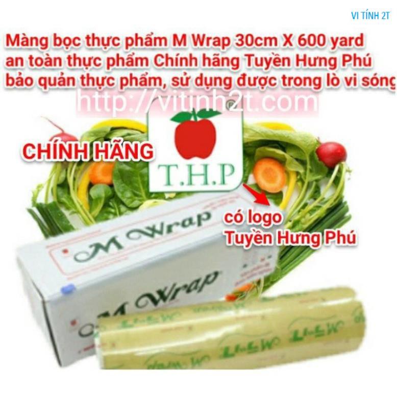 Màng bọc thực phẩm M Wrap 30cm X 600 yard an toàn thực phẩm Chính hãng Tuyền Hưng Phú, bảo quản thực phẩm m-warp ms300