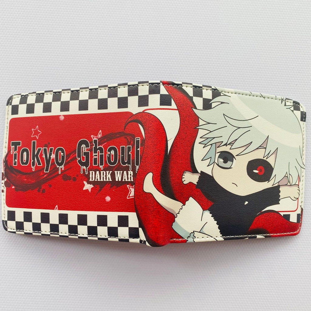 Ví da PU gập đôi in họa tiết hoạt hình Tokyo Ghoul thời trang mới dành cho trẻ em