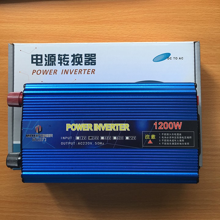 Bộ kích điện ắc quy 12V lên 220V 1200W Inverter