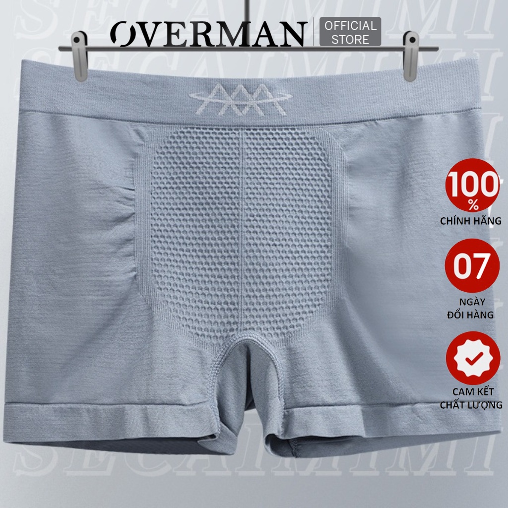 Quần sịp đùi nam chữ A co dãn 4 chều, boxer đùi nam cao cấp freesize 45-75kg - Overman