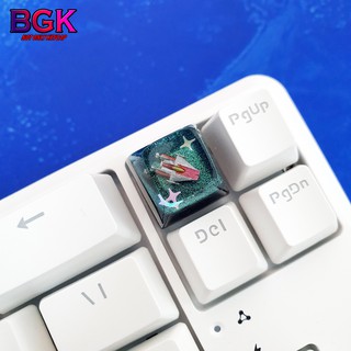 Keycap Lẻ Artisan Tàu A - Wing Star War ( Xuyên LED, Keycap bàn phím cơ,keycap resin độc lạ )