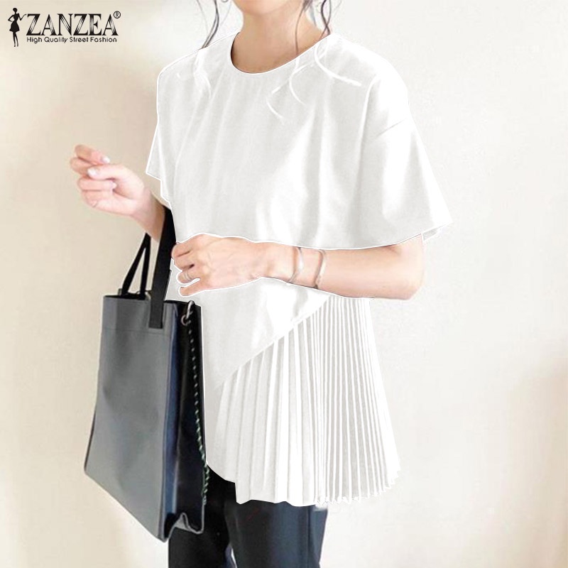 Set áo thun ngắn tay + áo yếm hai dây Zanzea thời trang dành cho nữ