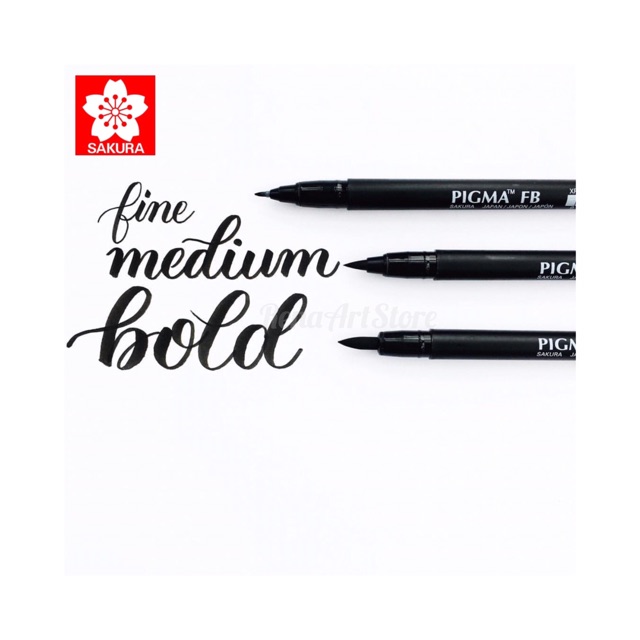 Bút viết thư pháp SAKURA Pigma Professional Brush Pens chuyên nghiệp (3 size)