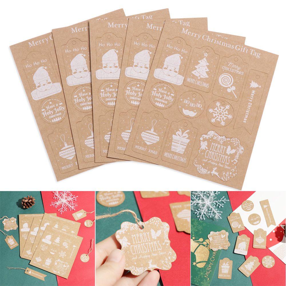 Set 50 Thẻ Giấy Kraft Cổ Điển Trang Trí Quà Cưới DIY